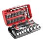 R.360NANOPB Socket Set of 38 Metric 1/4in Drive by Facom - R.360NANO