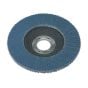 Flap Disc Zirconium Dia.115mm 22mm Bore 60Grit Sealey Part No. FD11560