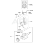 Piston / Crankshaft for Kawasaki FE120G Engines