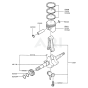 Piston / Crankshaft for Kawasaki FG150D Engine