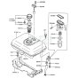 Fuel Tank / Fuel Valve for Kawasaki FG200D Engine