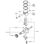 Piston / Crankshaft for Kawasaki FG200R Engine