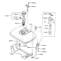 Fuel Tank / Fuel Valve for Kawasaki FG270G Engine