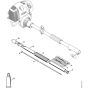 Drive tube assembly for Stihl FH-KM 0-90 Degree KombiTool