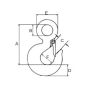 Alloy Steel Eye Hook, c/w Safety Catches, S.W.L: 1.5 Tonne, Jaw Width: 24mm