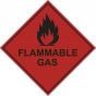 Flammable Gas Hazard Warning Diamond Label