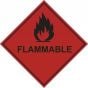 Flammable Hazard Warning Diamond Label