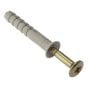 Hammer Fixings, Zinc Yellow Passivated Screw, Nylon Plug, Bagged