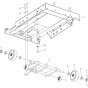 Frame & Front Axle Assembly for Husqvarna FS3500 Floor Saw