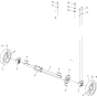 Rear Axle Assembly for Husqvarna FS3500 Floor Saw