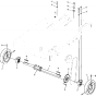 Rear Axle Assembly for Husqvarna FS3500 E Floor Saw