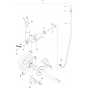 Parking Brake Assembly for Husqvarna FS3500 G Floor Saw