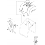 Water Tank & Nose Piece Assembly for Husqvarna FS410 D Floor Saw