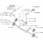 Front Axle, Front Pivot Assembly for Husqvarna FS4800 Floor Saw