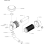 Air Filter Assembly for Husqvarna FS6600 JD T3 Floor Saw