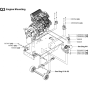 Engine Plate Assembly for Husqvarna FS6800 YAN T3 Floor Saw