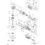 Main Assembly for Hikoki G12SS2 Disc Grinder