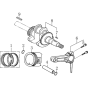 Crankshaft / Piston Assembly for Loncin G160F A Shaft (163cc, 4.8HP) Engine