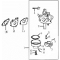 Carburetor Assembly for Loncin G240F C Shaft (242cc, 7hp) Engine