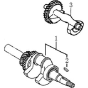 Crankshaft Assembly for Loncin G240F C Shaft (242cc, 7hp) Engine