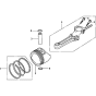 Piston / Connecting Rod Assembly for Honda GCV135 (GJAF) Engines