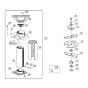 Funnel, Blade Set Assembly  for Stihl/ Viking GE 210 Electric Shredders