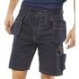 Grantham Work-Wear Shorts Multi-Function Pockets Zip Fastening Navy Blue 38