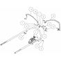 Handle Assembly -1 for OREC GR537PRO (2 Action) Mower