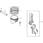 Piston / Connecting Rod Assembly for Honda GS190A (GCACA) Engines