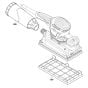 Orbital Sander Assembly for Bosch GSS 280 AVE Diagram 2