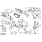 Main Assy for Bosch GWS 24-230 LVI (3 601 H9390) Angle Grinder