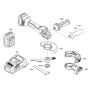 Main Assembly-1 for Bosch GWS 18V-10 PC (3 601 JG3 E01) Angle Grinders