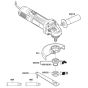 Main Assembly-1 for Bosch GWS 7-115 (3 601 C88 174) Angle Grinders