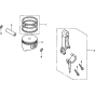 Piston / Connecting Rod Assembly for Honda GX100 (GCANM) Engines