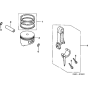 Piston / Connecting Rod Assembly for Honda GX100U (GCAGK) Engines