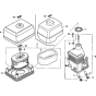 Air Cleaner (Dual) Assembly for Honda GX200T2 Engines