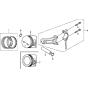 Piston/Connecting Rod Assembly for Honda GX240UT1 Engines