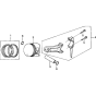 Piston Assembly for Honda GX340K1 (GC05) Engines