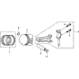 Piston Assembly for Honda GX340T2 (GCBFT) Engines