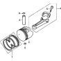 Piston/Connecting Rod Assembly for Honda GXV160UH2 Engines