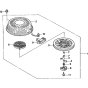 Recoil Starter Assembly for Honda GXV390RT1 Engines