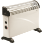 2Kw Portable Convector Heater Silent Running for Room & Site use Wht/Blk