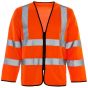 High Visibility Long Sleeved Waistcoat - Orange, Size: XL