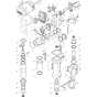 Main Assembly for Makita HM1810 Rotary Hammer Drill