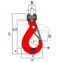 Grade 80 Self Locking Clevis Hook for 16mm Chain