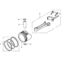 Piston & Connecting Rod Assembly for Honda HRB425-CQX Lawn Mowers