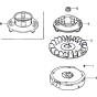 Flywheel and Starter Pulley Assembly for Honda HRH536 Pro Lawnmower