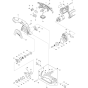 Main Assembly for Makita HS300D Cordless Circular Saw