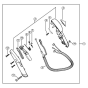 Control Handle Assembly for Stihl HS 52 Hedgetrimmers