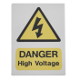 High Voltage Warning Sign 200 x 300mm Sealey Part No. HVSA4